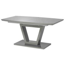 Samson Extending Grey Glass Dining Table 6 Sako Grey Chairs