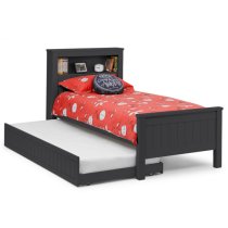 Madge Wooden Bookcase Single Bed With Underbed In Anthracite