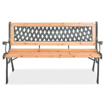 Adyta Outdoor Wooden Diamond Design Seating Bench In Natural