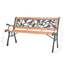 Adyta Outdoor Wooden Rose Design Seating Bench In Natural