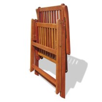 Arana Outdoor Natural Acacia Wooden Folding Chairs In Pair