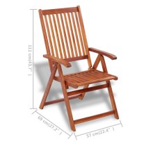 Arana Outdoor Natural Acacia Wooden Folding Chairs In Pair