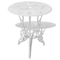 Brandi Cast Aluminium 3 Piece Bistro Set In White