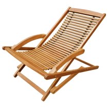 Anya Outdoor Wooden Sun Lounger With Footrest In Light Oak