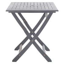 Libni Rectangular Folding Wooden Garden Dining Table In Grey