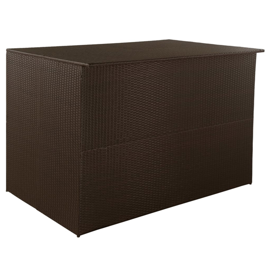 Ijaya Poly Rattan Garden Storage Box In Brown