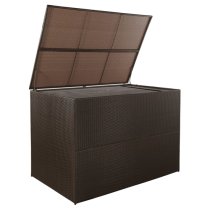 Ijaya Poly Rattan Garden Storage Box In Brown