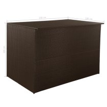 Ijaya Poly Rattan Garden Storage Box In Brown