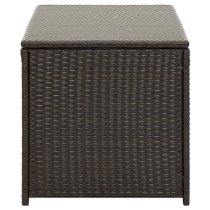 Ijaya 100cm Poly Rattan Garden Storage Box In Brown