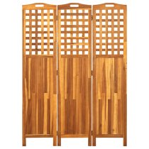 Filiz 3 Panels 121cm x 2cm x 170cm Room Divider In Acacia Wood