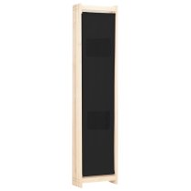 Gavyn Fabric 5 Panels 200cm x 170cm Room Divider In Black