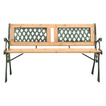 Adyta Outdoor Wooden Cross Design Seating Bench In Natural