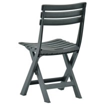 Derik Outdoor Green Plastic Garden Chairs In Pair