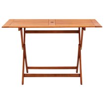 Landri Wooden Folding 120cm Garden Dining Table In Oil Finish