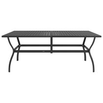 Lanai Steel 190cm Garden Dining Table In Anthracite