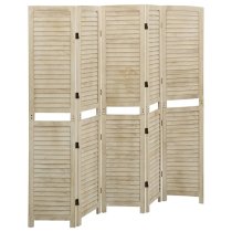 Helsa Wood Paulownia 5 Panels 175cm x 165cm Room Divider