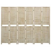 Helsa Wood Paulownia 6 Panels 210cm x 165cm Room Divider