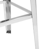 Fafnir Black Velvet Bar Stool With Silver Steel Legs In A Pair