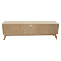 Inaja Wooden TV Stand With 2 Doors In Two Tone And Natural