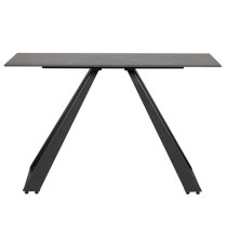 Iker Grey Stone Console Table With Black Metal Base