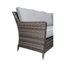 Enola Corner Dining Sofa Set With Lift Table In 3 Wicker Grey