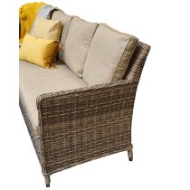 Enola Corner Dining Sofa Set In Double Half Round Weave