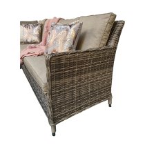 Enola Corner Dining Sofa Set In Double Half Round Weave