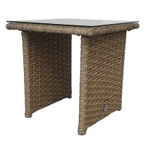 Sayer Weave Pair Of Sun Loungers With Table In Natural