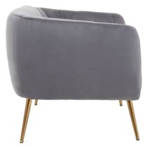 Larrisa Upholstered Velvet 2 Seater Sofa In Grey