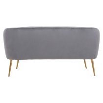 Larrisa Upholstered Velvet 2 Seater Sofa In Grey