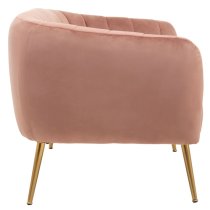 Larrisa Upholstered Velvet 2 Seater Sofa In Pink