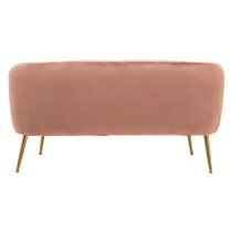 Larrisa Upholstered Velvet 2 Seater Sofa In Pink