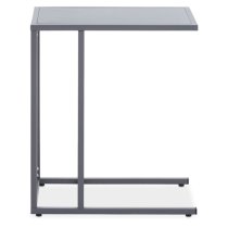 Acre C Shaped Metal Side Table In Grey