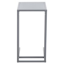 Acre C Shaped Metal Side Table In Grey