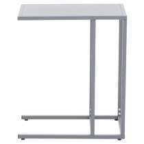 Acre C Shaped Metal Side Table In Grey