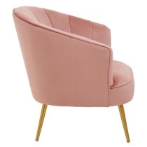 Yolinda Upholstered Velvet Armchair In Pink