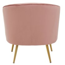 Yolinda Upholstered Velvet Armchair In Pink