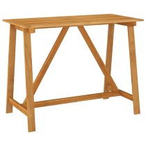 Ailsa Outdoor Wooden Bar Table With 6 Stools In Acacia