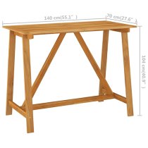 Ailsa Outdoor Wooden Bar Table With 6 Stools In Acacia