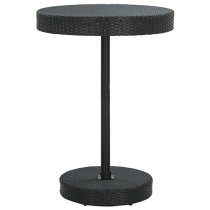 Aimee Outdoor Poly Rattan Bar Table With 4 Stools In Black