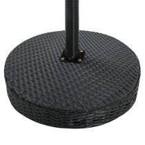 Aimee Outdoor Poly Rattan Bar Table With 4 Stools In Black