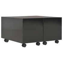 Glyn 60cm High Gloss Storage Coffee Table And Castors In Black