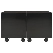 Glyn 60cm High Gloss Storage Coffee Table And Castors In Black