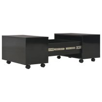 Glyn 60cm High Gloss Storage Coffee Table And Castors In Black