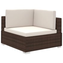 Gili Rattan 6 Piece Garden Lounge Set With Cushions In Brown