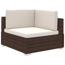 Gili Rattan 8 Piece Garden Lounge Set With Cushions In Brown