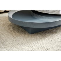 Triplo Round Rotating Coffee Table Grey Magnesia Marble Effect