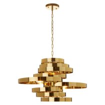 Allina 5 Lights Ceiling Pendant Light In Titanium Gold