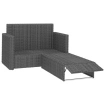 Kaldi Rattan 2 Piece Garden Lounge Set With Cushions In Grey