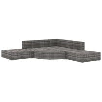 Kaldi Rattan 6 Piece Garden Lounge Set With Cushions In Grey